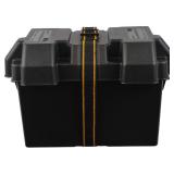 attwood 9067-1 Heavy-Duty Acid-Resistant Power Guard Series 27 Vented Marine Boat Battery Box, Black