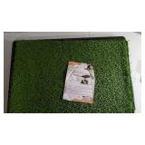 LOOBANI 35x23in Large Dog Grass Potty Tray with 2 Packs Replacement Artificial Grass Puppy Training Pads, Quickly Absorbency Portable Dog Patio Potty for Balcony Apartment Use