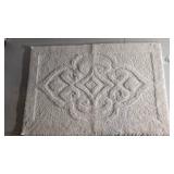 wel home white bath mat 24x36 in