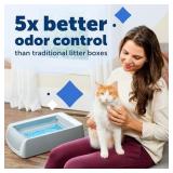 PetSafe ScoopFree Crystal Plus Front-Entry Self-Cleaning Cat Litter Box - Never Scoop Litter Again - Hands-Free Cleanup with Disposable Crystal Tray - Less Tracking, Better Odor Control - Retail: $196