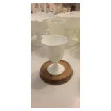 White glass wine glass