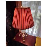 glass and brass lamp 32 in 32 in tall