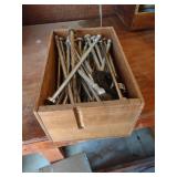 wood box of 14-in bolts