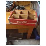 four hole Coca-Cola carrier wood