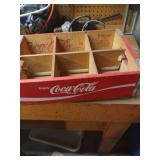 four hole Coca-Cola carrier wood