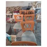 drop leaf table and six chairs