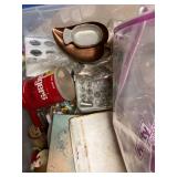 Tote of miscellaneous items