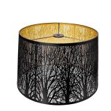 Metal Etching Process Large Lamp Shades, Alucset Drum Big Lampshades for Table Lamp and Floor Light, Pattern of Trees Design, 12x14x10 inch, Spider