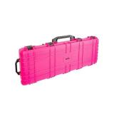 Eylar 44 Inch Protective Roller Rifle Hard Case with Foam, Mil-Spec Waterproof & Crushproof, Two Rifles Or Multiple Guns, Pressure Valve with Lockable Fittings Pink