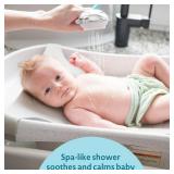 The First Years Rain Shower Baby Bathtub  Baby Spa for Newborn to Toddler  includes Convertible Bathtub and Sling with Soothing Spray  Baby Bath Essentials