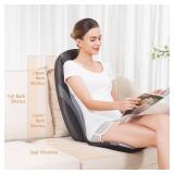 Snailax Back Massager with Soothing Heat, Electric Deep Tissue Shiatsu Kneading Back Massage Chair Pad,Vibration Seat Cushion Chair Massager, Home Office Chair Use, Gift