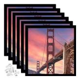 ijuerybai 6 Pack 24x24 Inch Picture Frames, Black