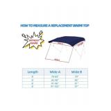 $$! Zenicham 4 Bow Marine Grade Fade and Crack Resistant Bimini Top Replacement Cover, Heavy-Duty Waterproof and UV-Proof Sun Shade Boat Canopy, Easy Install Zipper Sleeves Boat Awning/Without Frame, 