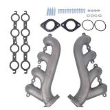 $$! TEKKOAUTO GM LS Swap Cast Iron Manifold Headers Replacement for LS1 LS2 LS3 4.8L 5.3L 6.0L