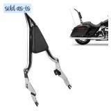 $$! 16Inch Chrome Sissy Bar Detachable Rear Passenger Backrest Compatible for 2009-2023 Harley Touring Road King CVO Road Glide Street Glide Electra Glide Road Glide