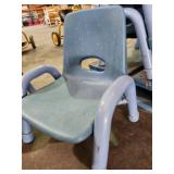 (6) Blue Little Kid Chairs