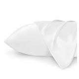 Bedsure Satin Pillowcase Standard Set of 2   Pure White Silky, for Hair and Skin 20x26 Inches, Pillow Covers with Envelope Closure, Similar to Silk Pillow Cases, Gifts for Women Men