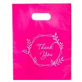 Choice Marts 100 Pink Thank You Bags 1.5Mil 9x12 Merchandise Bags and Pink Bags for Small Business Extra Thick Glossy Pink Retail Bags and Thank You Bags With Handles and Plastic Bags (quantity unveri