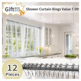 YNL Shower Curtain Rod, Never Rust, No Drill, Non Slip Tension Rod Adjustable 36 82 Inches with 12 Shower Curtain Rings   Shower Curtain Rod for Bathroom, Stainless Steel   Matte Nickel, Size 36 82