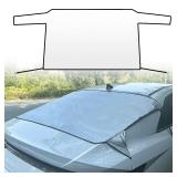 LANZMYAN Rear Windshield Car Window Sun Protector for All Season Winter & Summer Sun & Snow Waterproof Dustproof Uv Resistant Snowproof for Most Cars,SUV,Trucks Automotive Accessories(57x35.4)