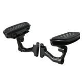 Adjustable Streamliner Passenger Footboard Floorboard with Mount Kit Fit for Harley Touring Road King Road Glide Street Glide Electra Glide 1993 2022 2023 2024 (Black)