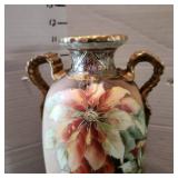 Nippon hand painted vase 11 in tall