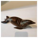 Hand carved seal/sea lion 8 in wide