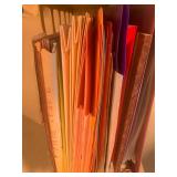 Office supplies. Hanging folders, paper, folders and more