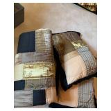 Queen hand sewn bedspread and shams