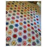 Hand and machine sewn quilt top 96x68