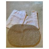 Bathroom rugs 33x21 and 23x17