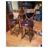 Century swivel seat barstools (2) 44 x 23 x 24 in seat height 28 in (one arm needs tightened)