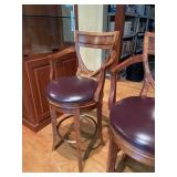 Century swivel seat barstools (2) 44 x 23 x 24 in seat height 28 in (one arm needs tightened)