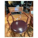 Century swivel seat barstools (2) 44 x 23 x 24 in seat height 28 in (one arm needs tightened)