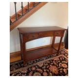 Wood 2 drawer entry table 30 x 40 x 14 in