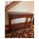 Wood 2 drawer entry table 30 x 40 x 14 in