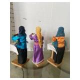 3 dolls handmade in Israel each 7in tall