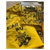 WSU Memorabilia. Towels, glasses, beads, game programs, sports cards, bandannas, t shirts, size XXL and more