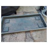 Square plastic flower beds approx largest 7x24 inches