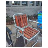 Two folding lawn chairs