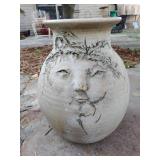 Flower pot with face approx 14x11 inches