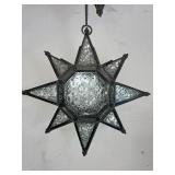 2 Hanging stars. Both hold tea light candles. 12 x 12