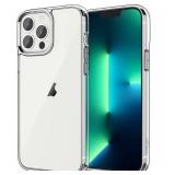 Case for iPhone 13 Pro Max 6.7-Inch, Non-Yellowing Shockproof Phone Bumper Cover, Anti-Scratch Clear Back (Clear) 2 Count