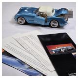 Vintage Franklin Mint 1955 Chevy Corvette V8 1:24 Die Cast Metal Replica Car