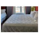 Commercial Duty Queen Size Linen Geometric Duvet Cover without Insert