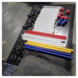 Used Ladder Golf Yard Game Camping Game with Carry Bag - Missing One Set of Blue Balls)