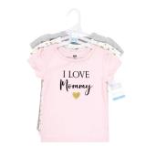 Hudson Baby Unisex Baby Short Sleeve T-Shirts, Girl Mommy, 4 Toddler