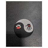 Dog and Human Ying Yang Patch Embroidered Applique Iron On Sew On Emblem