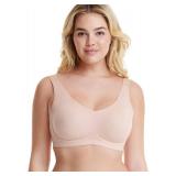 COMFELIE Wireless Bra with Support B-E Cups, Lightly Lined Zero Gravity Sculpt No Spillage Seamless T-Shirt Bra EB063 Medium