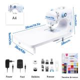 TALERLUV Sewing Machine for Beginners, Adults - 12 Stitch Applications, 7 Presser Feet, Extension Table, Foot Pedal, LED Light